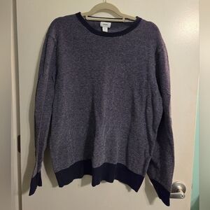 Navy And White Crew Neck Sweater